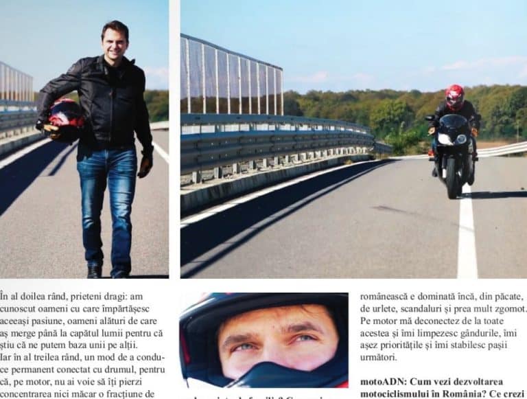 Prima promovare a candidatului Burduja: ca motociclist