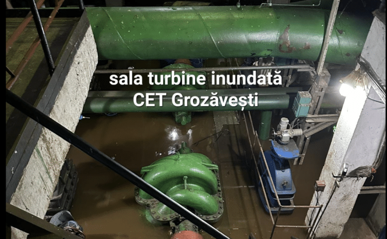 Avarii majore la rețeaua de termoficare din București. Sala turbine din CET Grozăvești este inundată