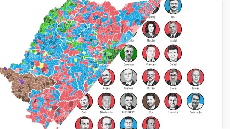 GRAFICĂ INTERACTIVĂ. Media de vârstă a „șefilor” județelor a crescut semnificativ și au rămas doar două femei în frunte! Cine sunt cei 41 +1 care conduc harta țării